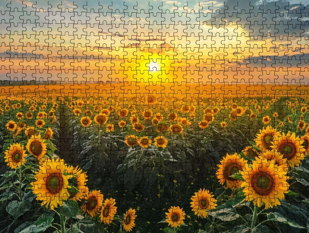 Clásicos Puzzle 2000 para Adultos, Sunrise De Girasol LDYQS7-605