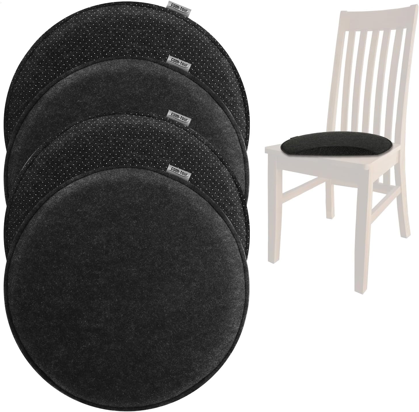 Coussin De Chaise Rond 40x40 Cm - Motif Léopard, Rembourrage Perlé, Pour Siège, Sol, Bureau