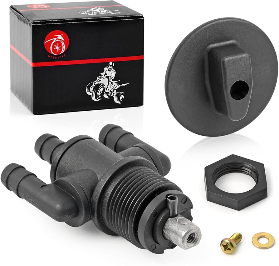 Amazon.com: Fuel Tank Valve Petcock 3 Way Straight Down & Knob NUT