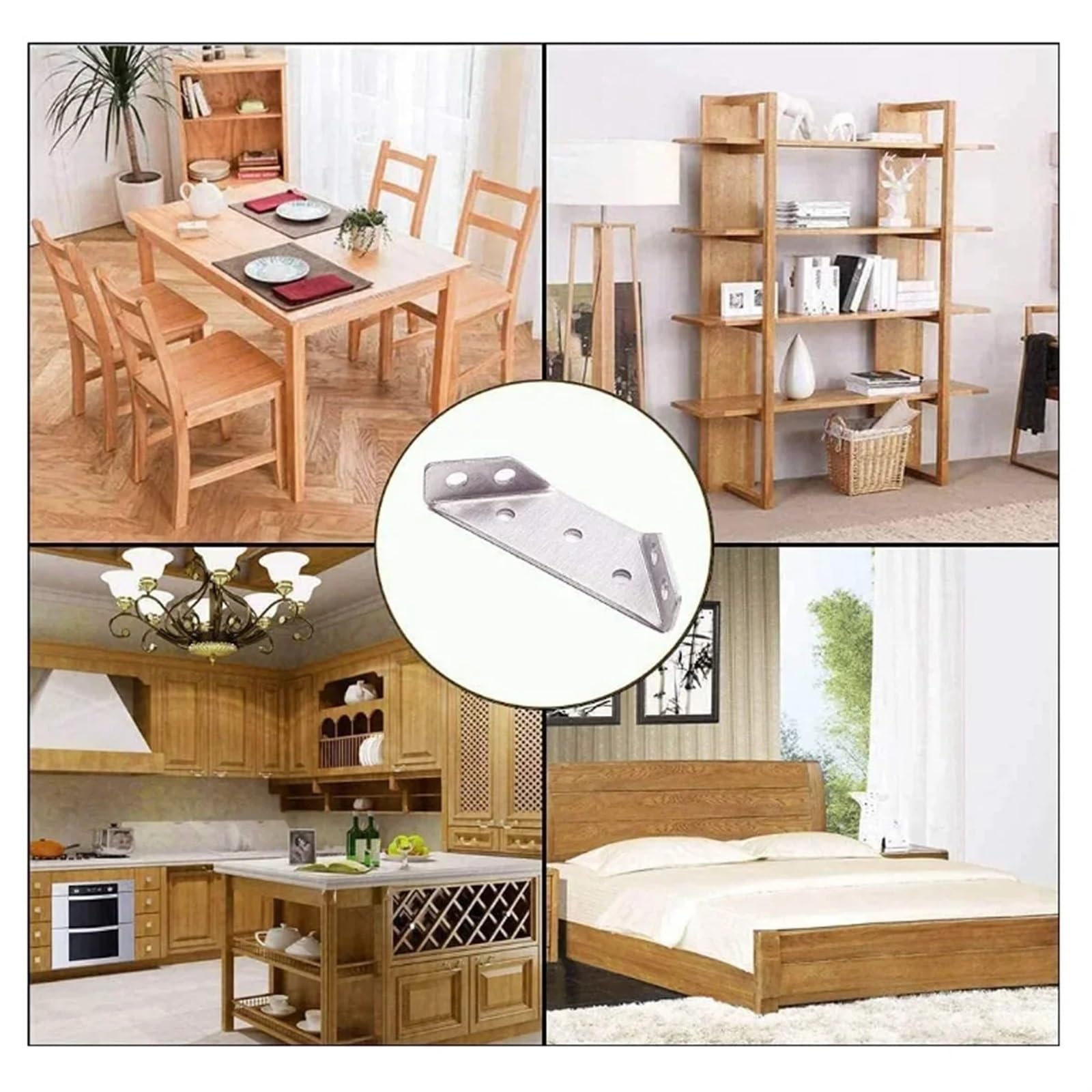 Escuadras Soportes de Esquina 20/40 Piezas Código de Esquina Estantería Resistente Soporte Angular Armario Soporte Trapezoidal Soportes de Acero Inoxidable Sujetador de Muebles(40POCS)