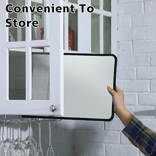 Miniatura 6 de Protector contra salpicaduras de grasa, 2 piezas, protector contra salpicaduras de 2 caras para estufa, protector contra salpicaduras plegable