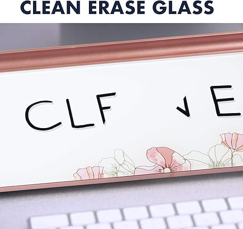 Vista 4 de Quartet GDP186B - Almohadilla de cristal para computadora de escritorio, 18 x 6 pulgadas, pizarra, superficie de borrado en seco, superficie negra