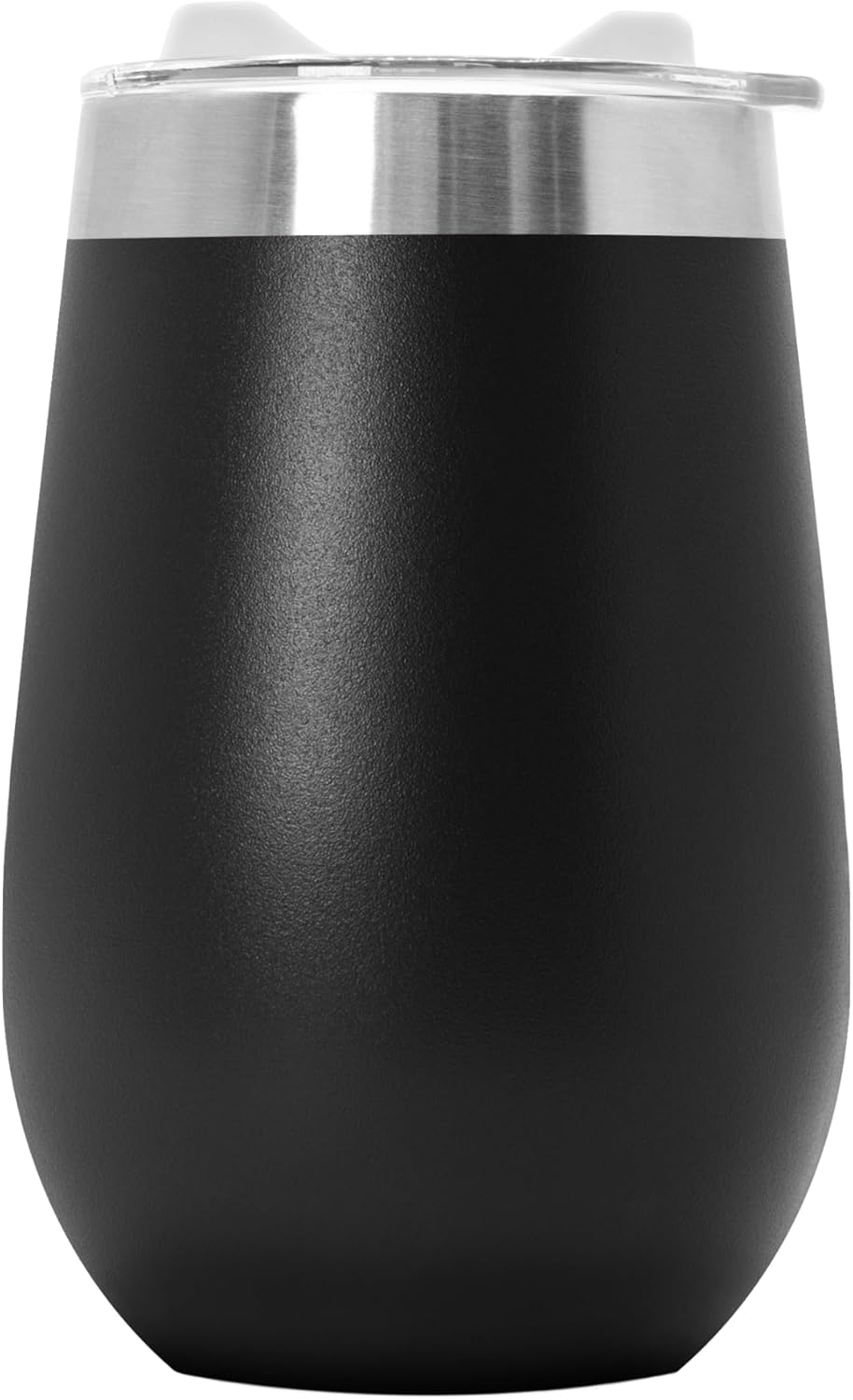 Tempercraft 12 oz Vacuum Insulated Stainless Steel Wine Tumbler with Lid | Laser Engraved Custom Options | Doubled-Walled Stemless Travel Wine Glass (Seashell - Custom)