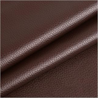 NIANTONG Tela de Tapicería Polipiel por Metros 140x100cm, Tela Impermeable de Cuero Sintético de Vinilo para Sillas Sofá, Manualidades Bricolaje, Asientos de Automóvil(Color:café)