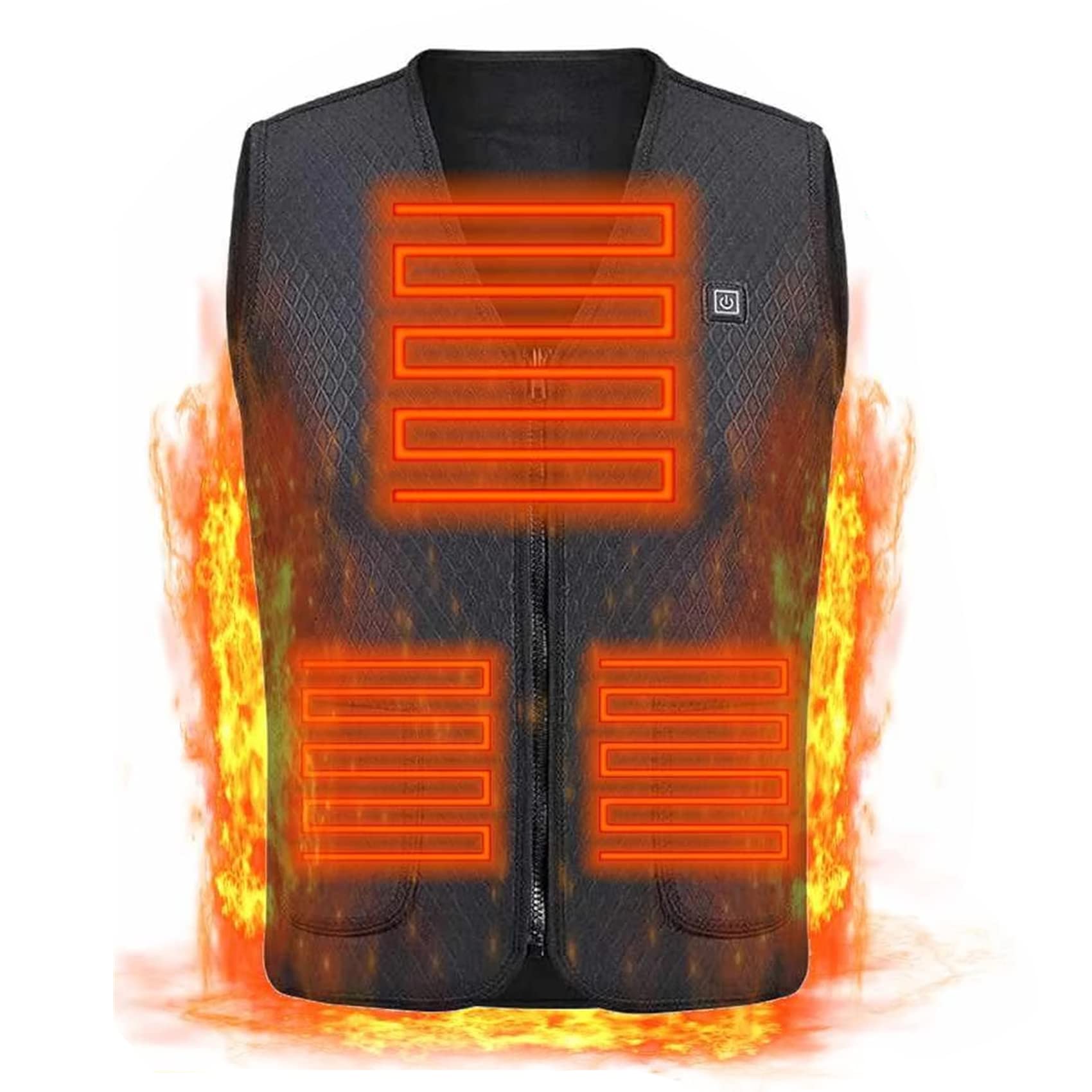 Chaqueta calefactable, Chaqueta calefactora for Exteriores, Chaleco Calefactor, Ropa de Senderismo, Carga USB, eléctrica Inteligente