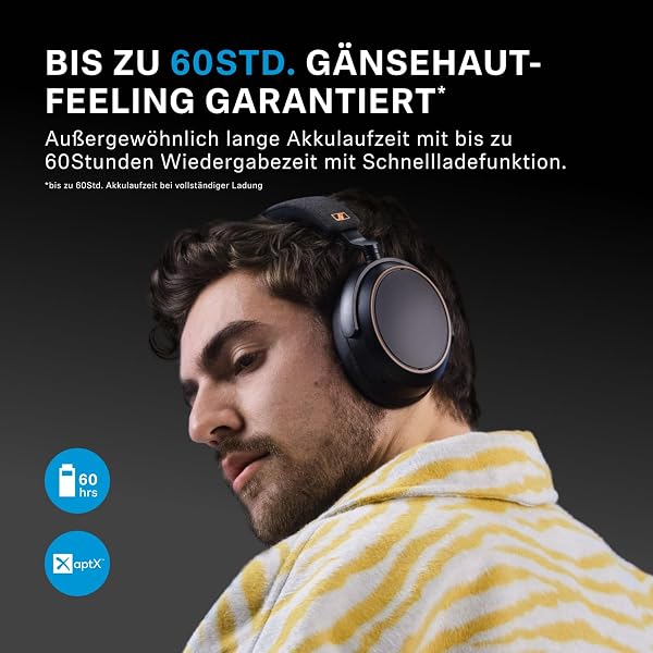 Sennheiser Momentum 4 Wireless Special Edition Headphones with Bluetooth, with Adaptive Noise Cancelling for Crystal Clear Calls, 60 Hours of Battery Life, Customisable Sound, Black/Copper - 2