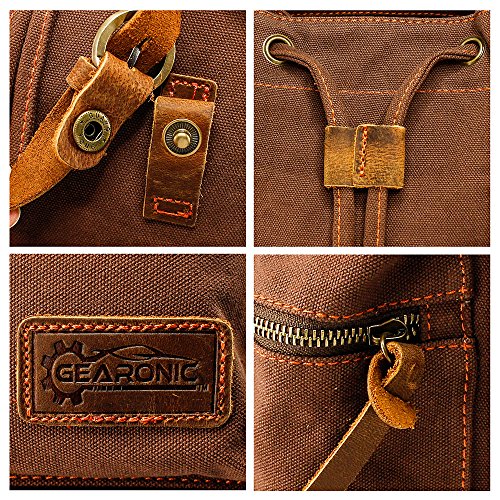 Gearonic 5988-COFFEE-BAG Vintage Canvas Backpack thumb #4