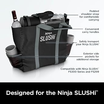 Ninja SLUSHi Travel Party Tote, Compatible with FS300 Series and FS299, Black, XSKTRVLBAGQ