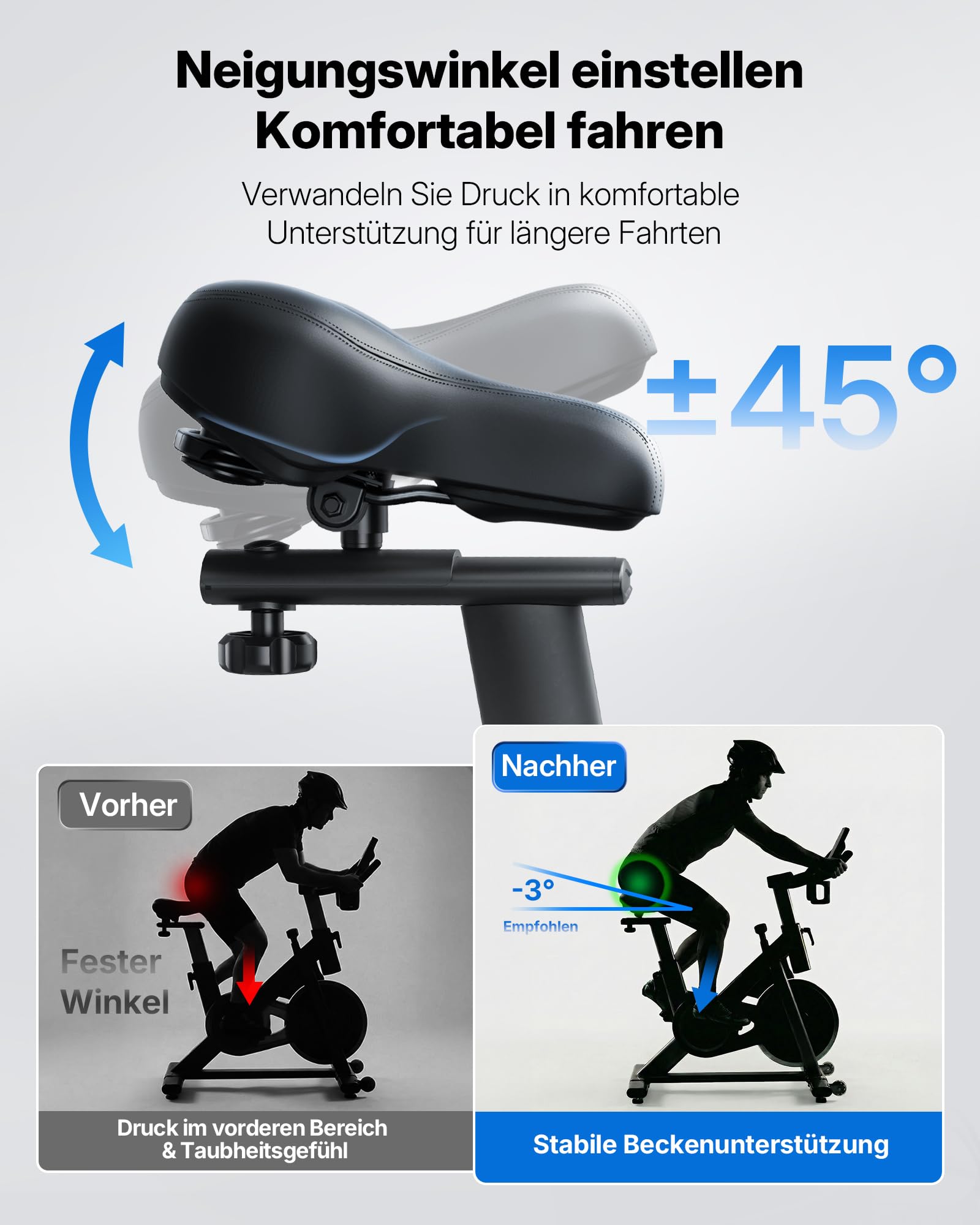 MERACH Heimtrainer Fahrrad mit Verstellbarem Widerstand, Leises Hometrainer Fahrrad mit Verbessertem LED-Monitor, Tablet-Halter, Indoor Cycling Bike für Kardiotraining zu Hause, Eigener App, Bis 136KG