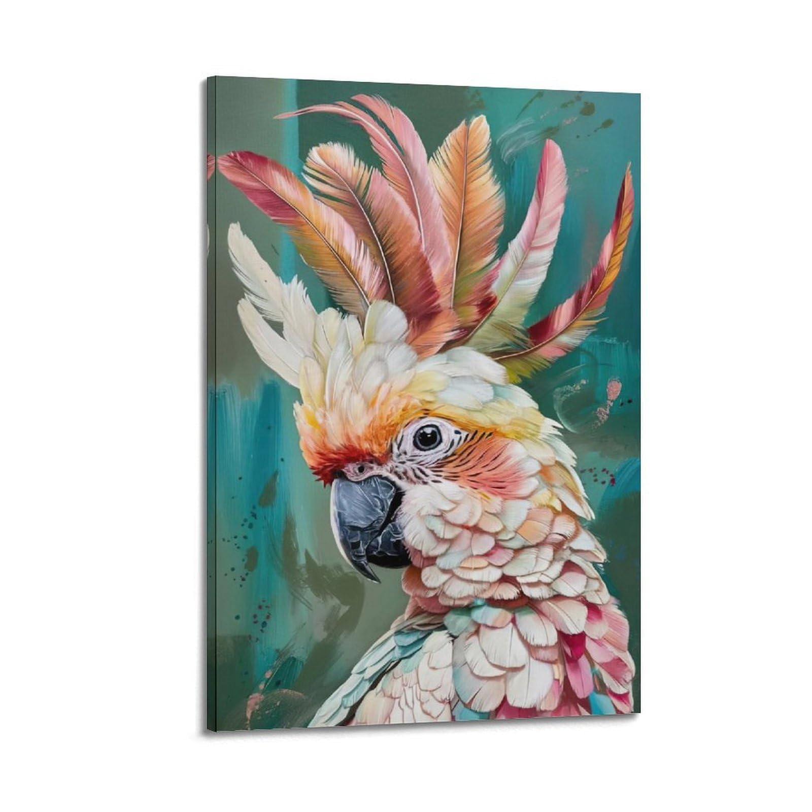 CPGLJD Animal Poster Pink Parrot Poster Decorative Painting Canvas Wall Posters And Art Picture Print Modern Family Bedroom Decor Posters 20x30inch(50x75cm)