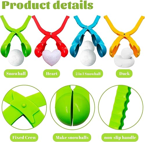Miniatura 2 de JOY SPOT! 20 herramientas para hacer bolas de nieve, juguetes de nieve para niños y adultos, kit de juego de bolas de nieve, juguetes al aire libre