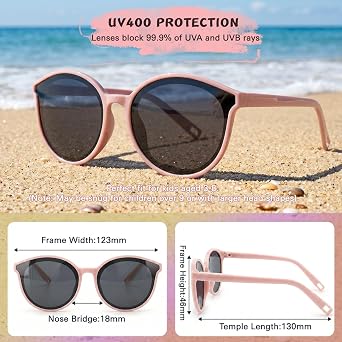 Kids Sunglasses for Girls Boys Age 3-8 Polarized Sunglasses UV Protection