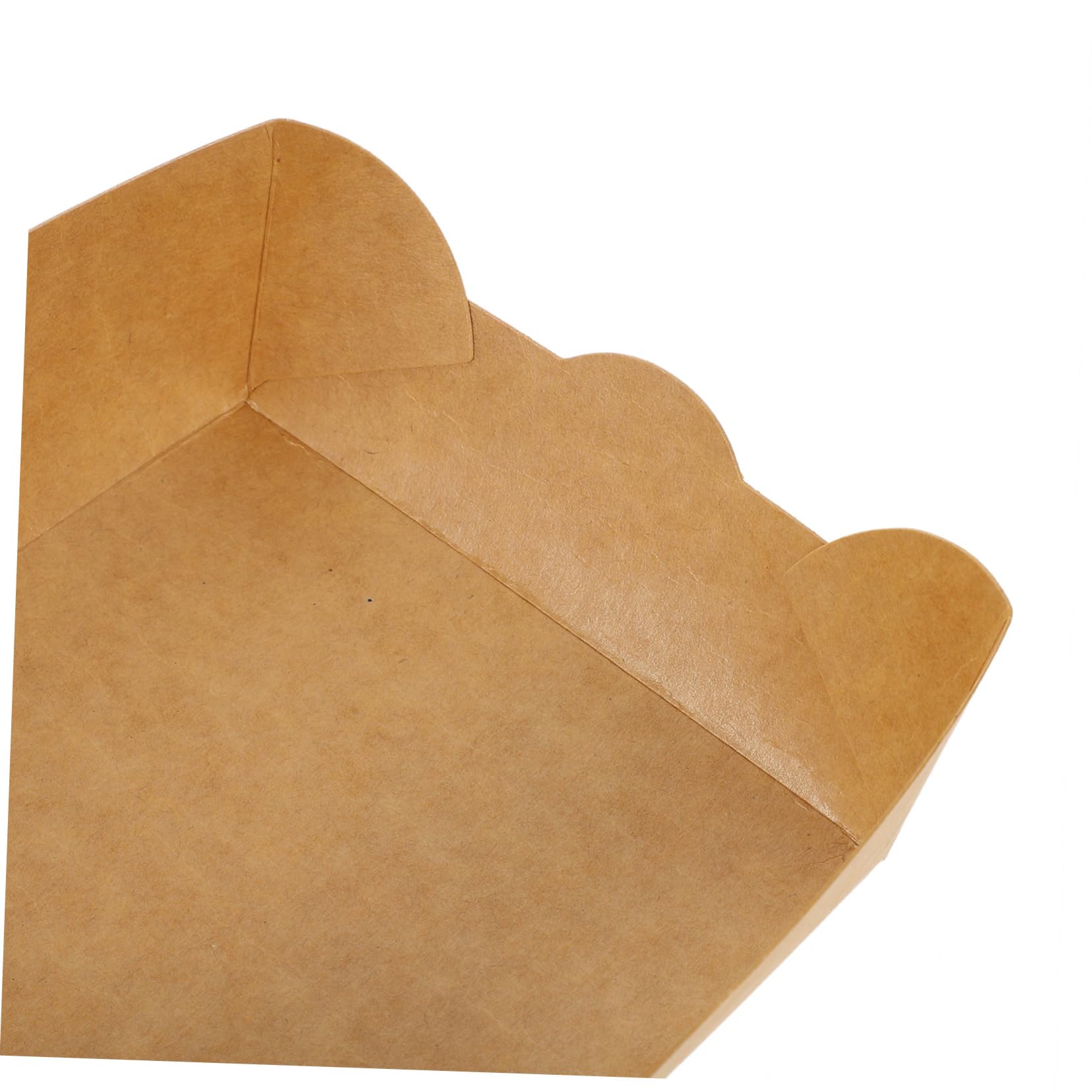 OUNONA Boîte Alimentaire Résistante à L'huile 100 Pcs en Papier Kraft