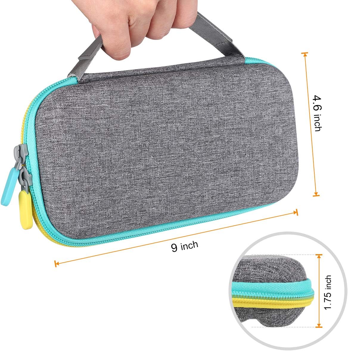 Kootek Travel Carry Case for Nintendo Switch Lite (2019 Version), 14 Game Card Holders 2 Micro SD Cards Slot Protective Hard Shell Portable Carrying Cases Accessories Storage
