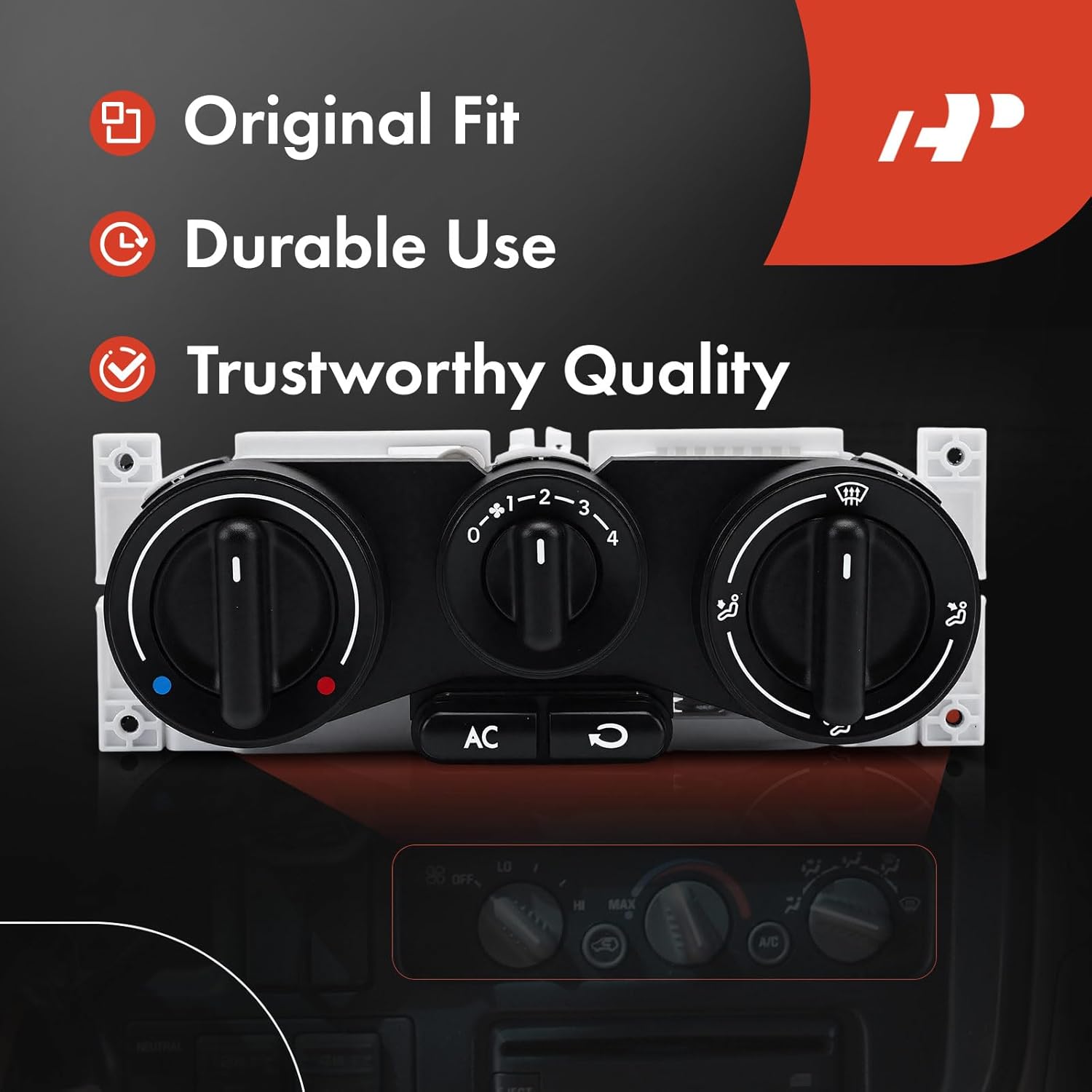 A-Premium Heater Climate Control Panel Module Compatible with Volkswagen Beetle 1998-2010, with Manual Air Conditioning Control