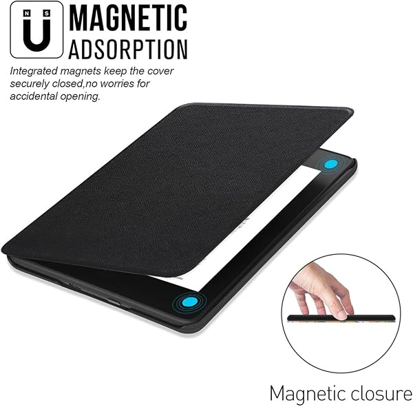 Case Fits Amazon 6" Kindle 11th Generation [2022 Release,Model: C2V2L3]-Smart Auto Sleep/Wake, Light Thin Cross Pattern PU Leather Cover - 4