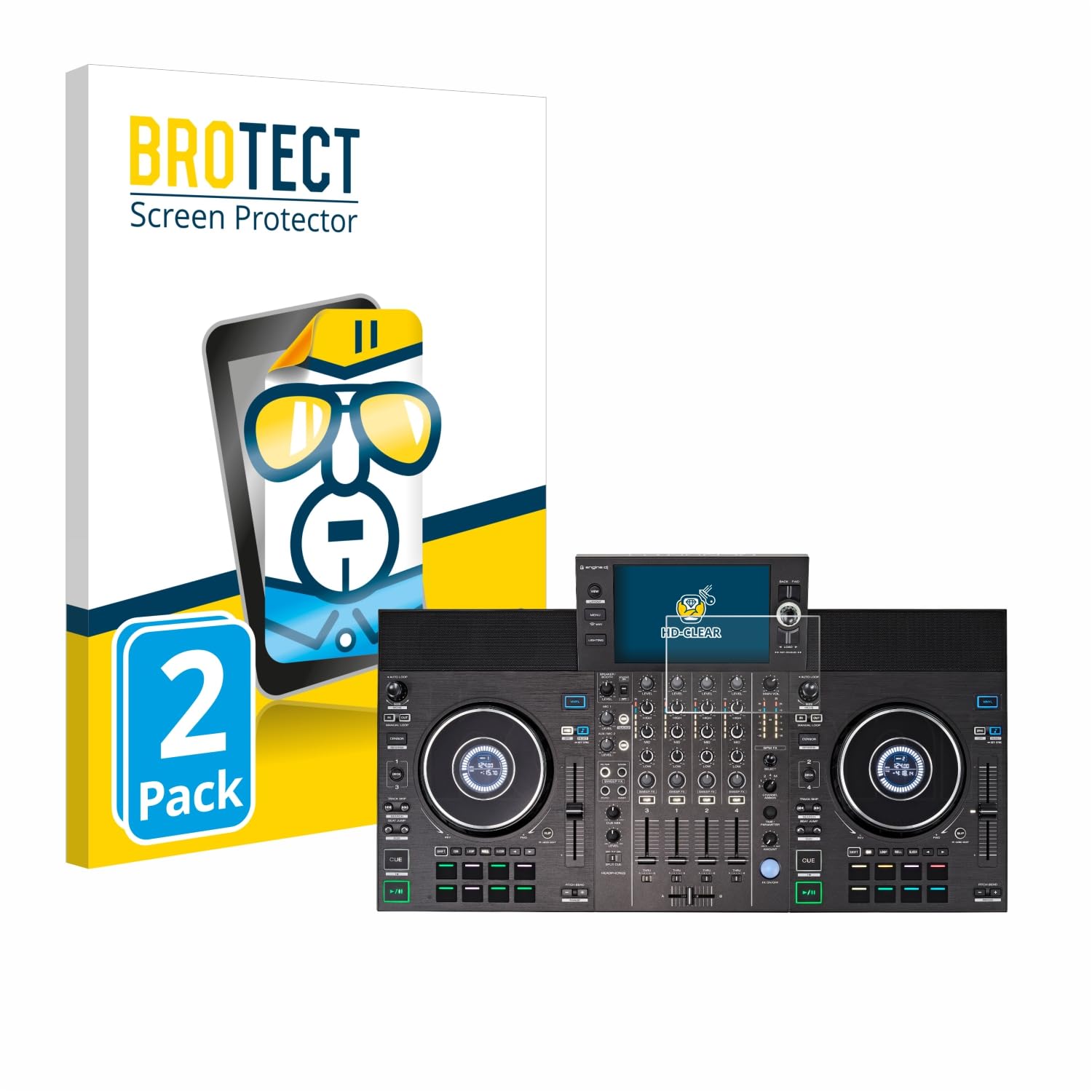 BROTECT 2-Pack Screen Protector Compatible with Denon DJ SC Live 4 - HD-Clear Protection Film