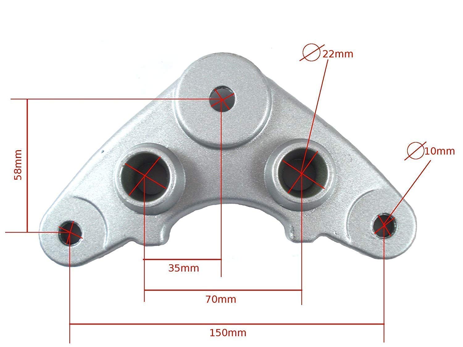 Pont De Fourche Triple Clamp HMParts Type 8 Pour Pit Bike / Dirt Bike / Cross | Amélioration Suspension Et Tenue De Route