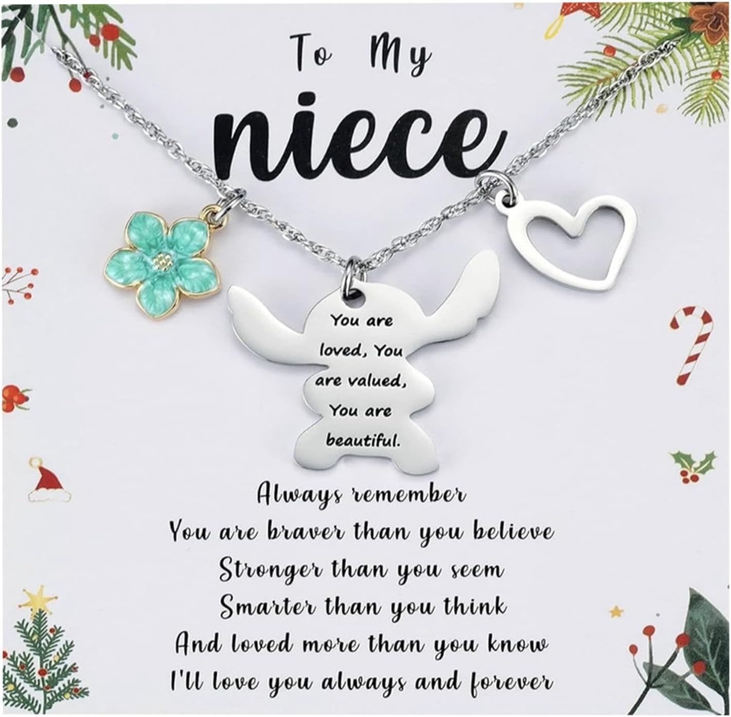 You Are Loved Necklace – Heart Pendant with Inspirational Message Card, Meaningful Birthday Christmas Jewelry for Daughter, Granddaughter, Teen Girl