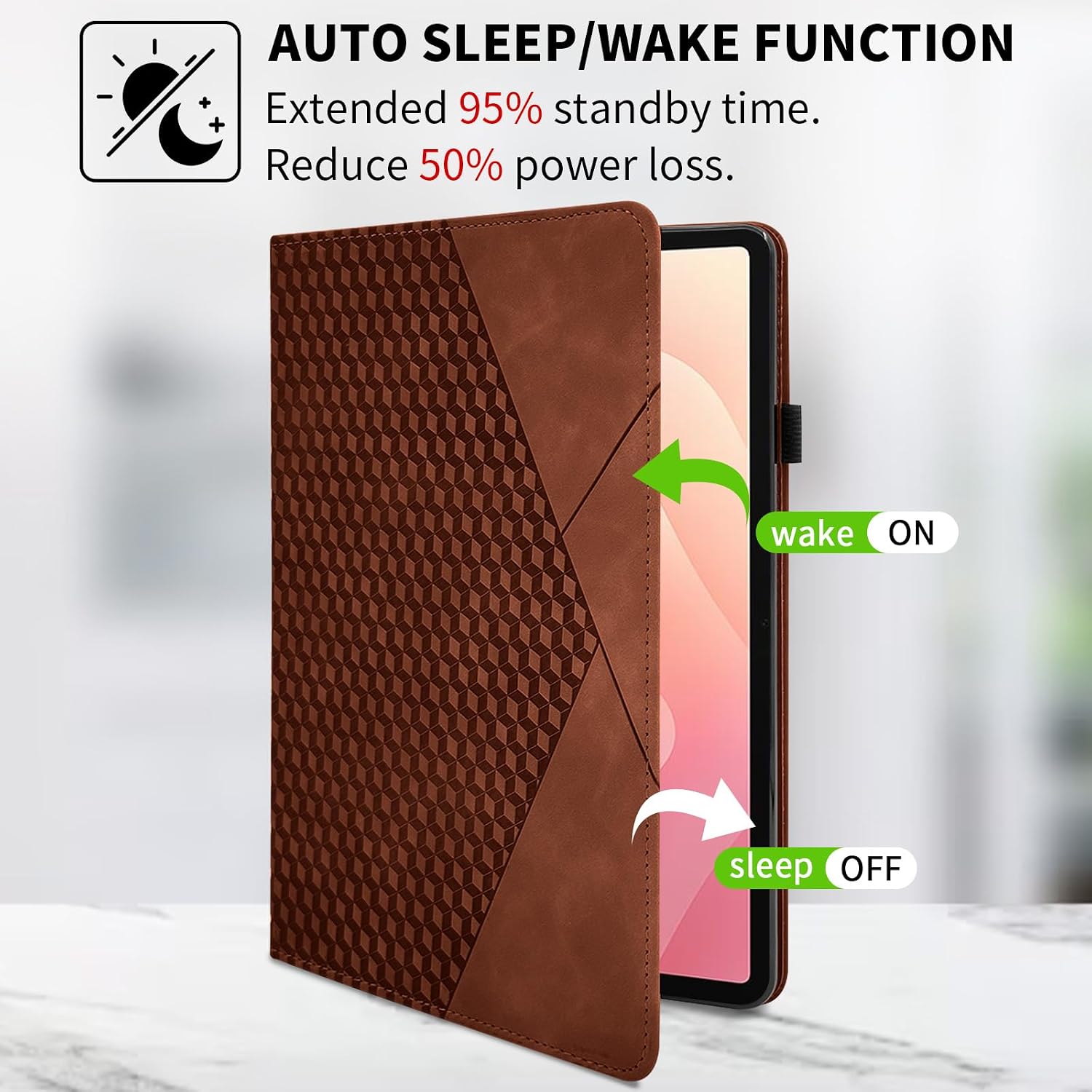 Case for Samsung Galaxy Tab S11 Model SM-X730/SM-X736B Multi-Angle Viewing Stand S11 Wallet Cases 360° Rotating PU Leather Business Folio Protective Cover Brown image 5