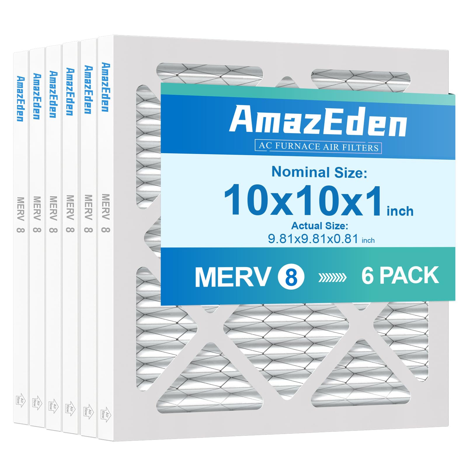 AmazEden 10x10x1 MERV 8