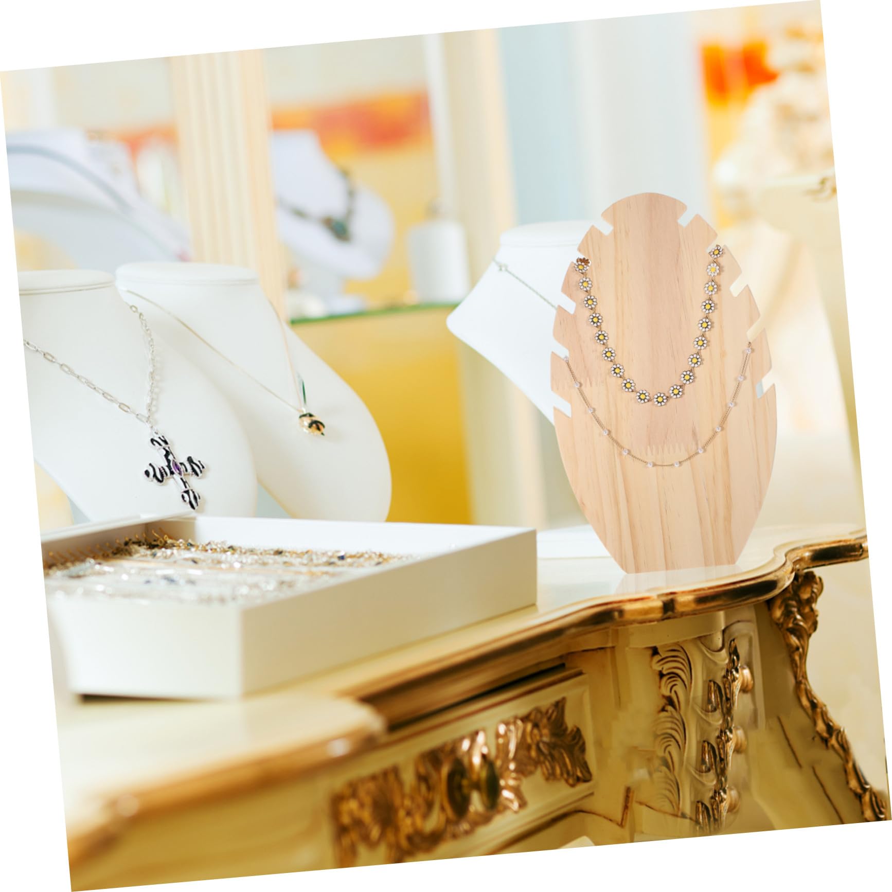 Expositor de Collares de Madera 5/7 Ranuras, 2 Piezas