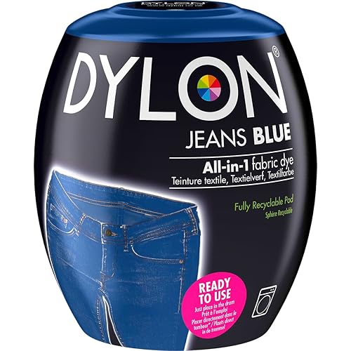 Dylon Washing Machine Fabric Dye Pod for Clothes & Soft Furnishings, 350g – Jeans Blue