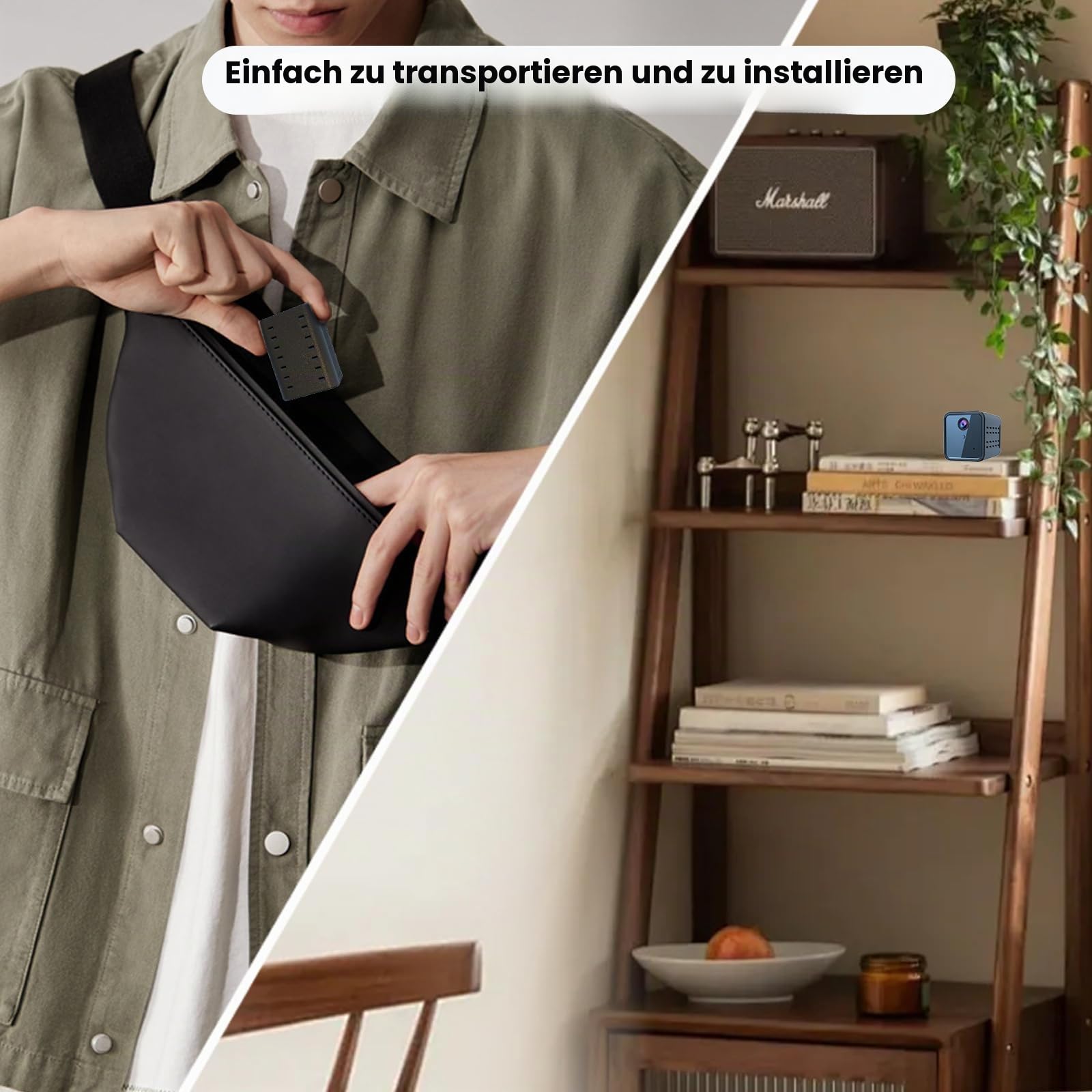 javiscam Mini Kamera,Kamera Überwachung aussen,4G Überwachungskamera, 2K Akku Überwachung Innen,Live Übertragung SIM Karte, Radar Bewegungsmelder Nachtsicht