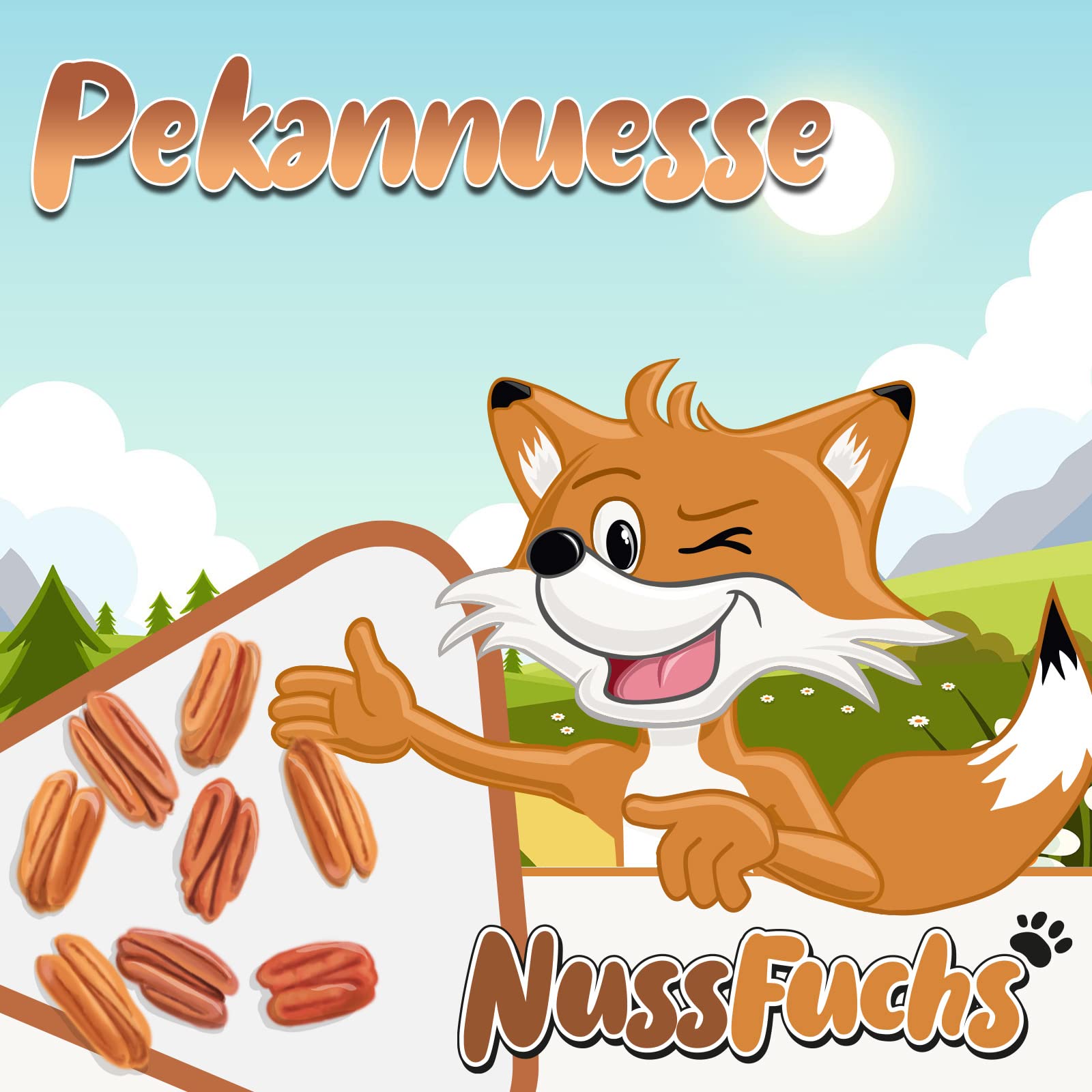 Pekannuss Pecanuss 2,5kg ganze Pekannusskerne roh ohne Schale - naturbelassen ungeröstet ungesalzen - ganze Pekannuss Kerne Hälften naturbelassen ohne Zusätze ungeschwefelt - (2,5kg)
