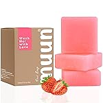Muun Strawberry Yoni Soap Bar - Pack 3 pH Balancing Cleanser - Probiotics & Natural Ingredients - Gentle Cleansing Formula Eliminates Odor Vaginal Health - Feminine Wash - Moisturizing Intimate