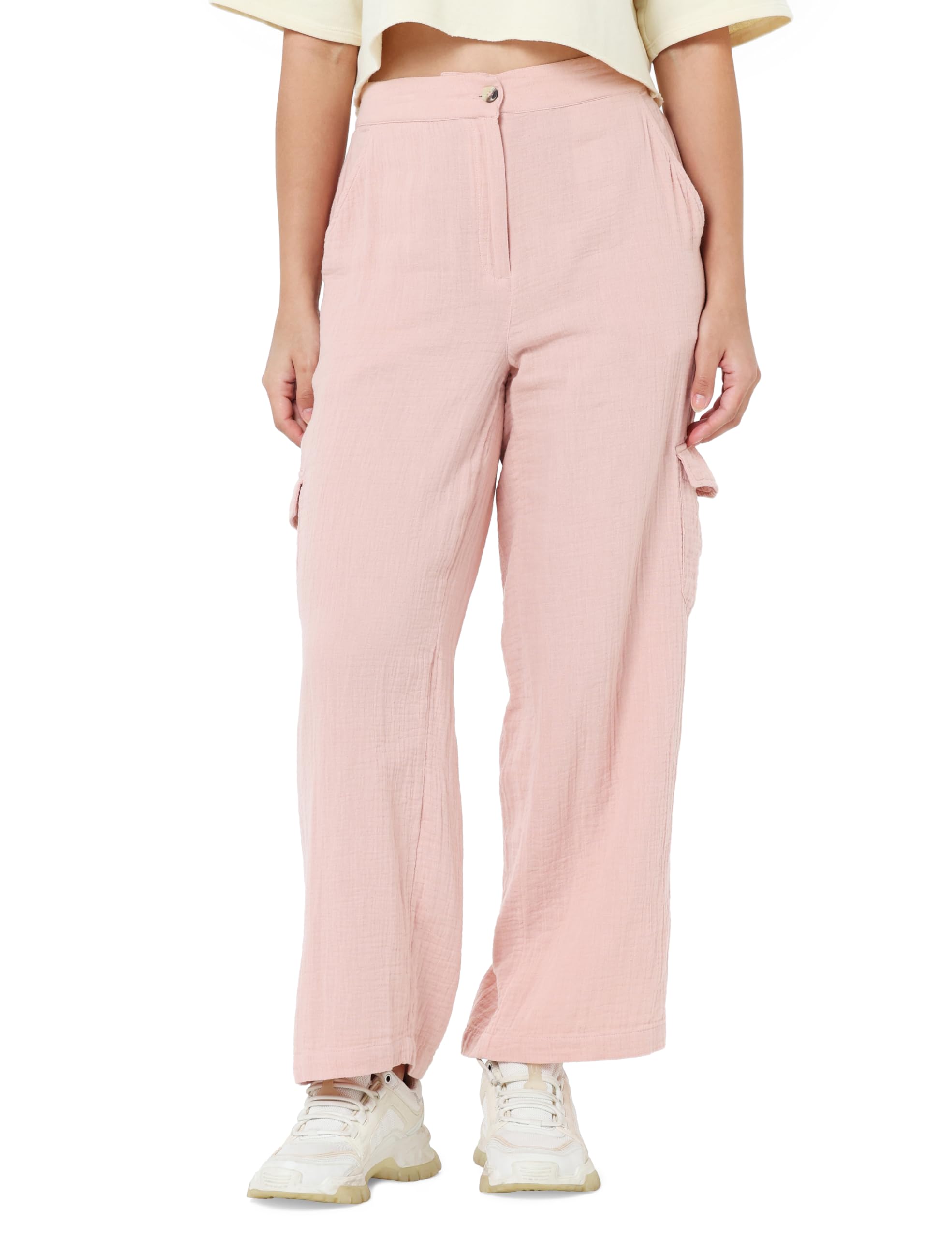vero moda Women's High Rise Straight Pants-picture-43