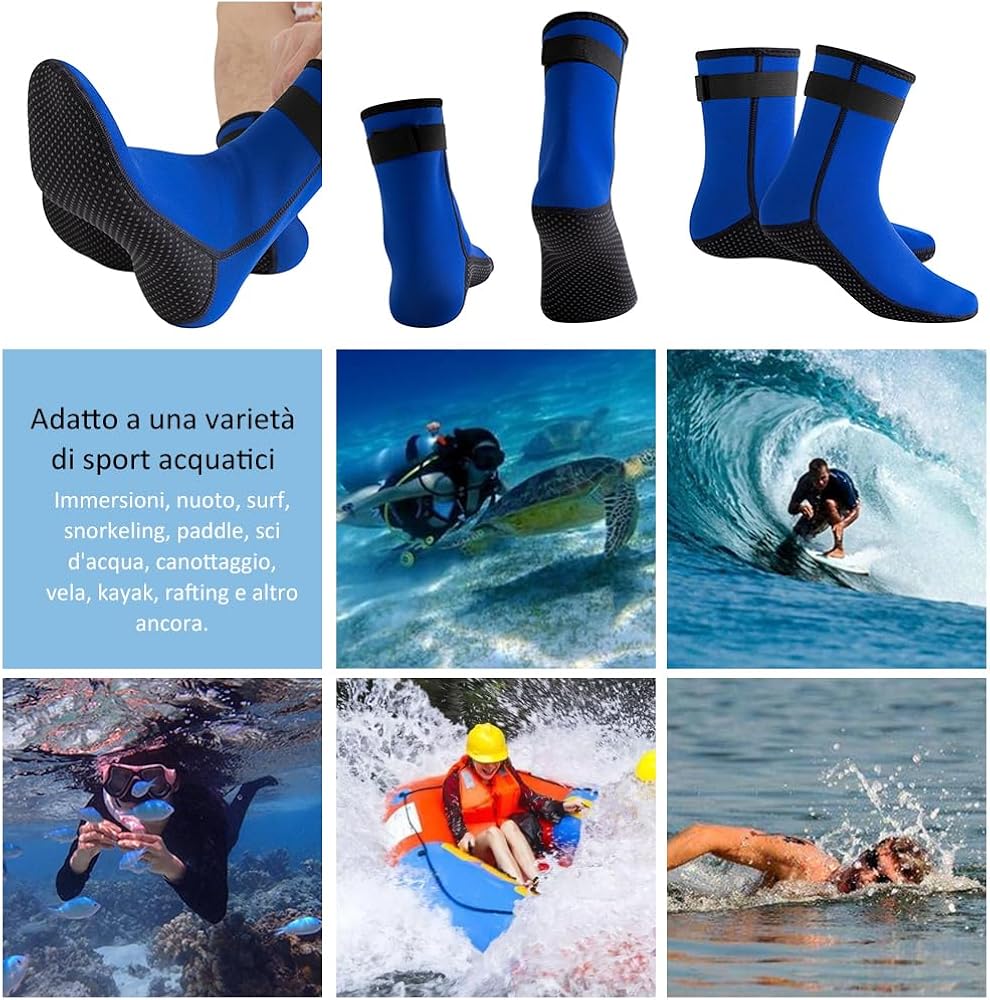 Calzini Da Immersione In Neoprene Da 5MM Calzini Da Spiaggia - Foto 10
