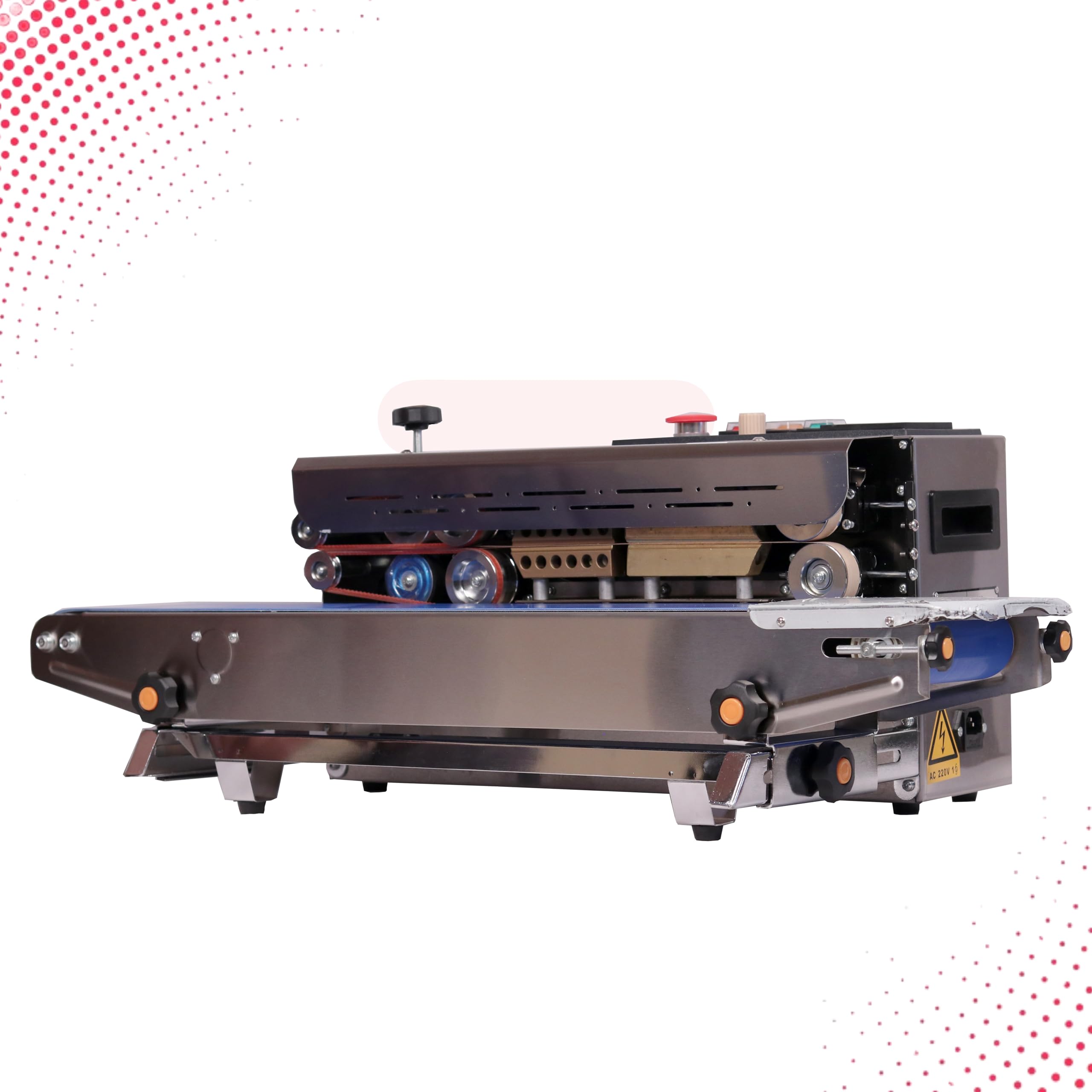 SONIC INDUSTRIES Stainless Steel Body FR-900 Automatic Continuous Band Sealer horizontal Plastic Bag Sealing Machine