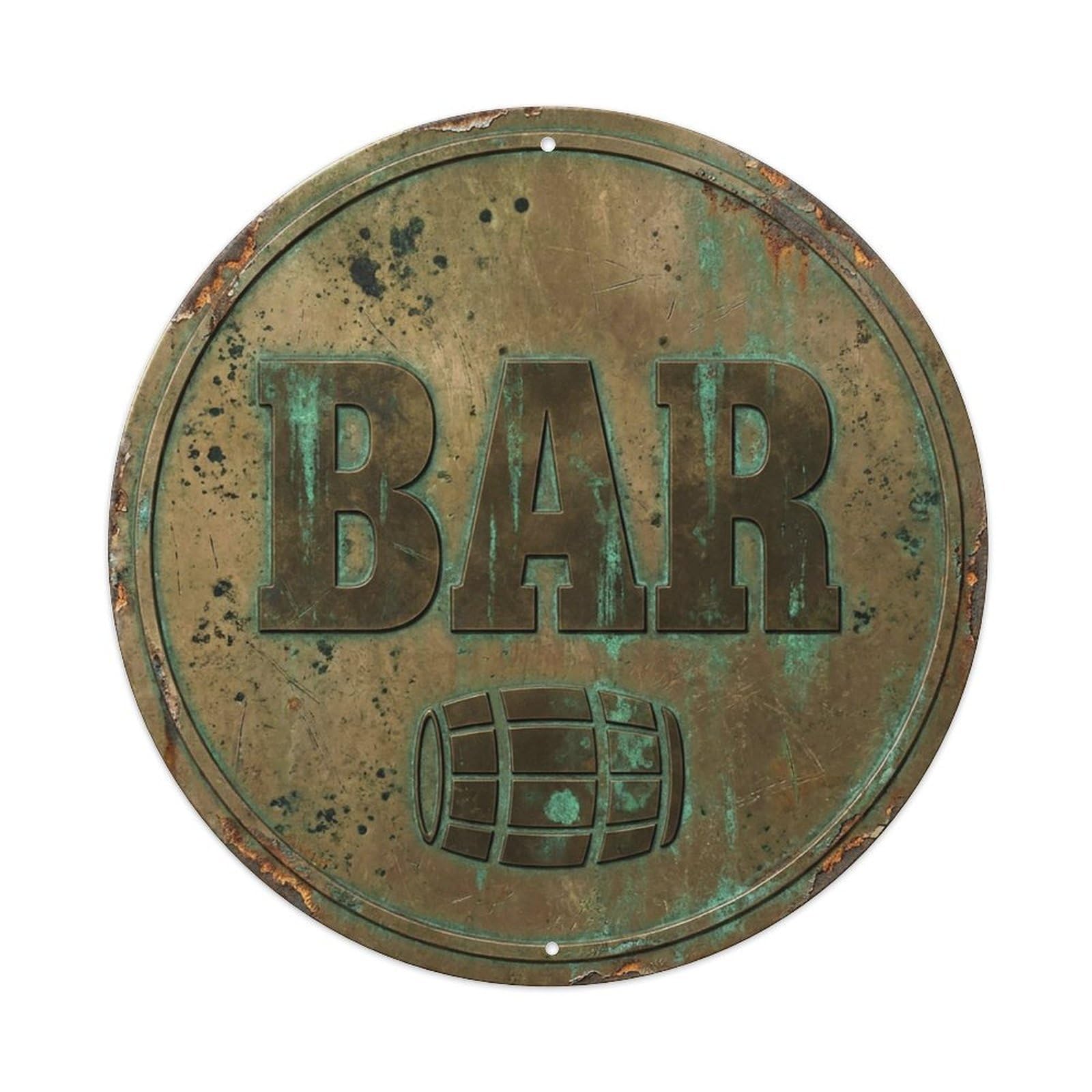 Vintage Beer BAR Aged Bronze Retro for Pub Vintage Metal Tin Sign Plaque Wall Decor for Cafe, Club Bar, Office, Garden Metal Poster 8x8Inch