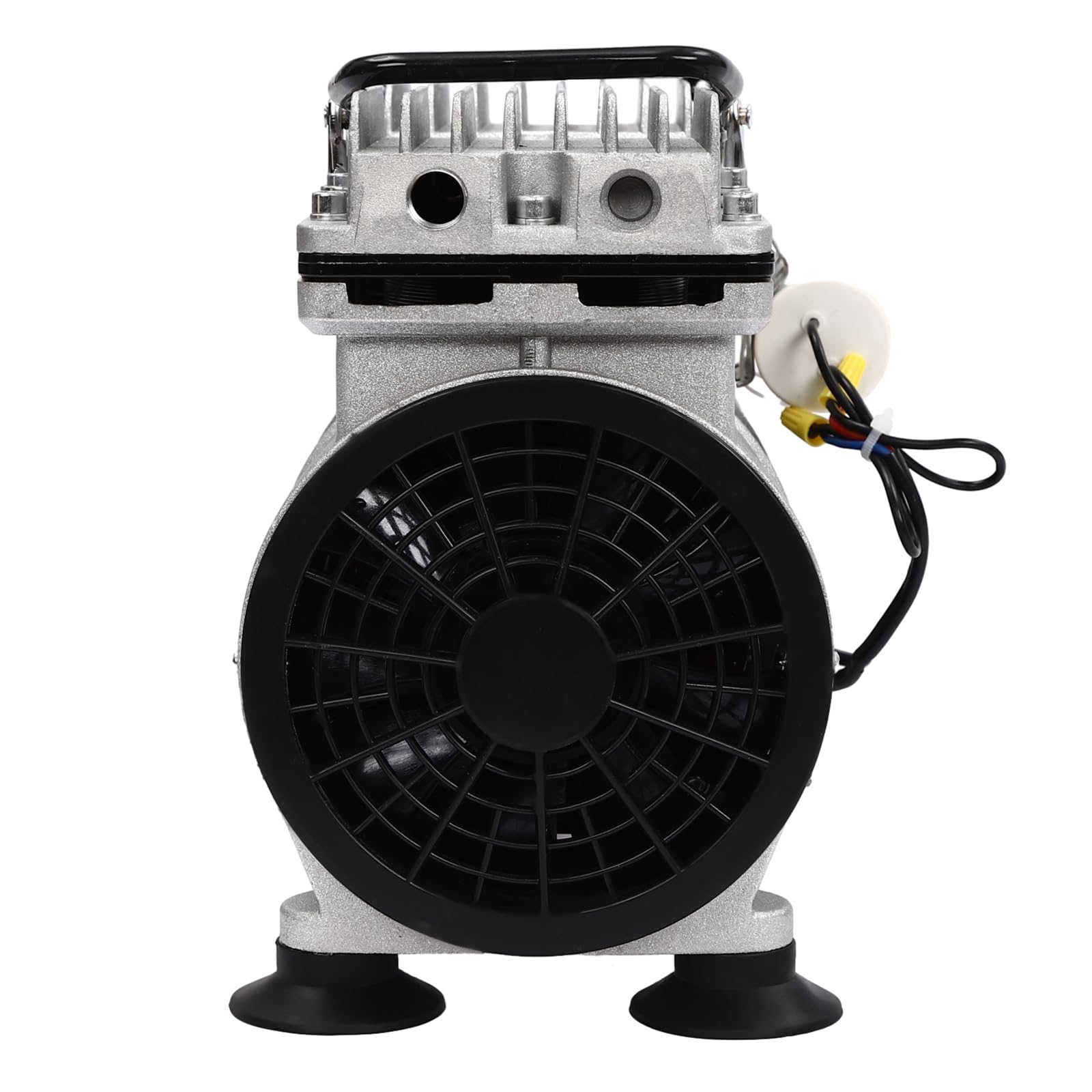 Ölfreie Vakuumpumpe, 220V 550W 1400RPM Ölfrei Unterdruckpumpe Vakuum mit 2 Zylindern und Kühlventilatoren, Ölfrei labor Vakuum Pumpe mit Überhitzungsschutz für Vakuumadsorption, G1/4 Gewinde