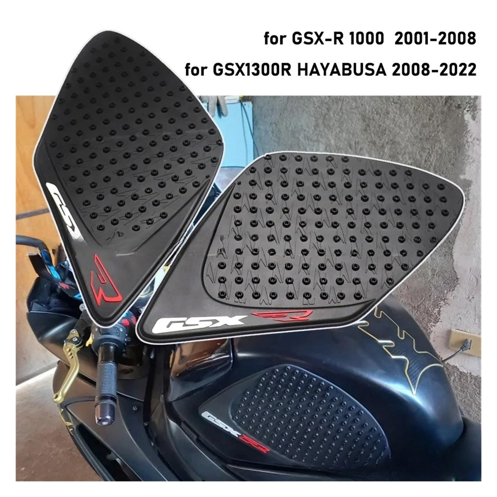 Décoration Réservoir Protection Du Réservoir Protecteur D'autocollant Anti-dérapant Côté Moto Pour SUZUKI GSX-R GSXR 1000 2001-2008 K1 K2 K3 K4 K5 K6 K7 K8 GSXR1000 06 07 Autocollants De Réservoir (Couleur