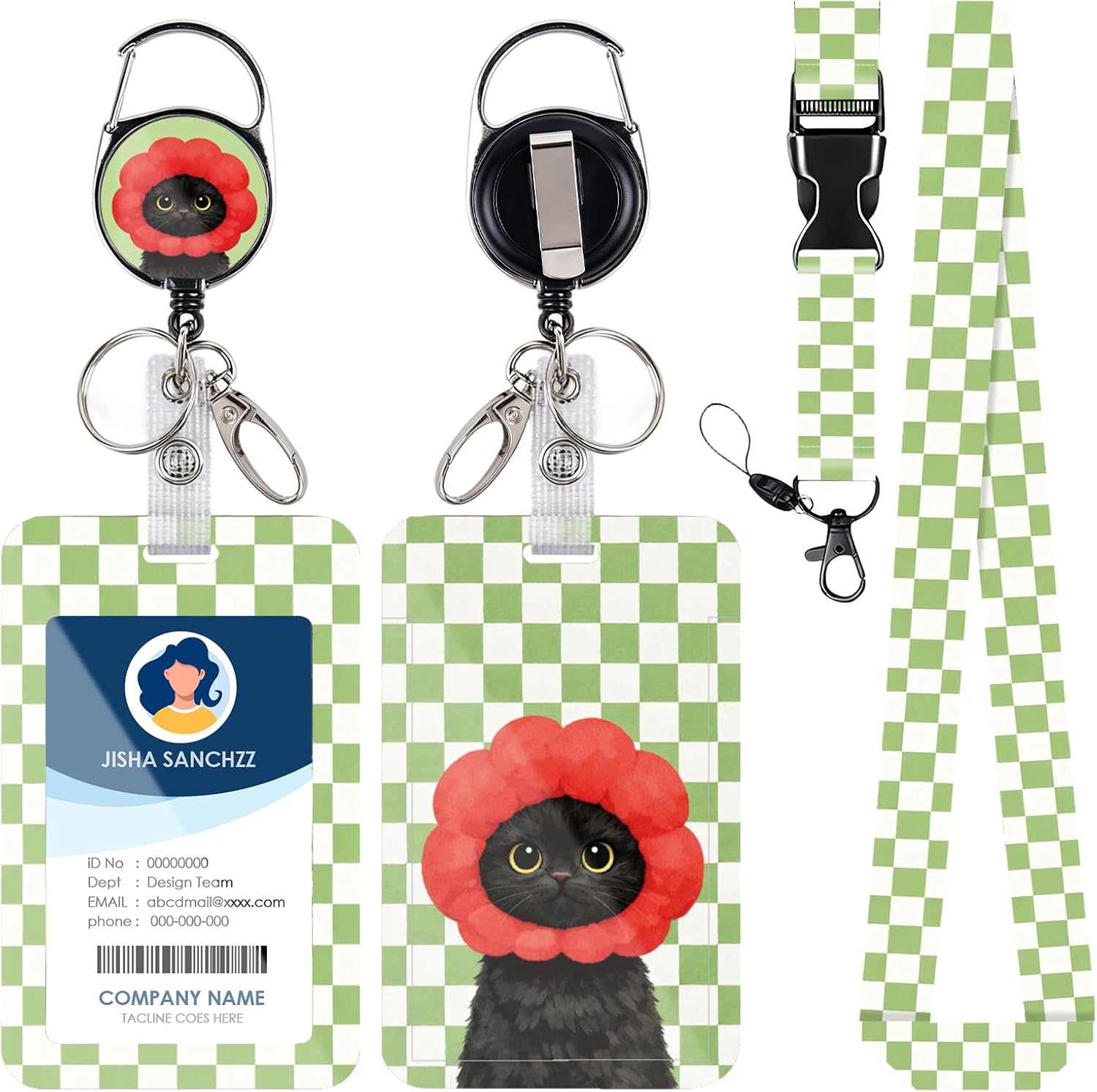 AFRITEE Teacher Lanyard for Badge Holder Retractable Card Badge for Nurse