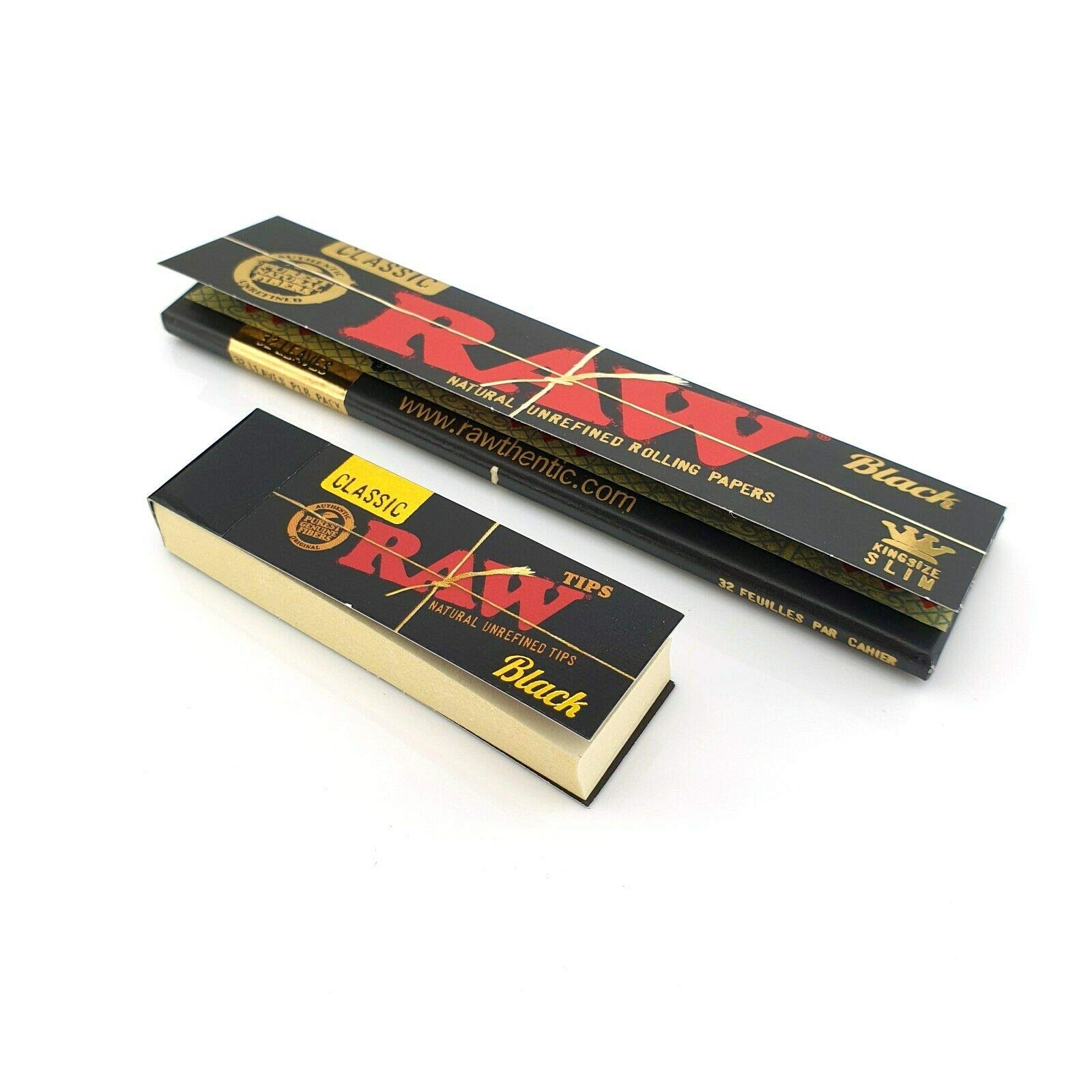 Vault 101 LimitedRAW Black Rolling Papers and Tips - 1