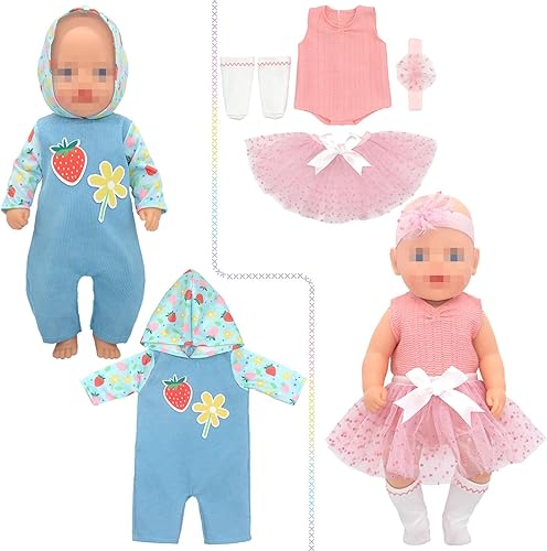 Miniatura 10 de SOTOGO 11 conjuntos de ropa de muñeca americana Wellie trajes de trajes de pijama, trajes de baño, ropa de muñeca de los deseadores de niñas para