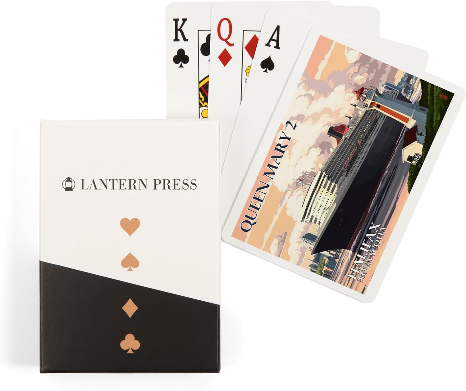 Lantern Press Halifax, Nova Scotia, Queen Mary 2, 52 Playing Cards for Adults, Poker Size Card Deck
