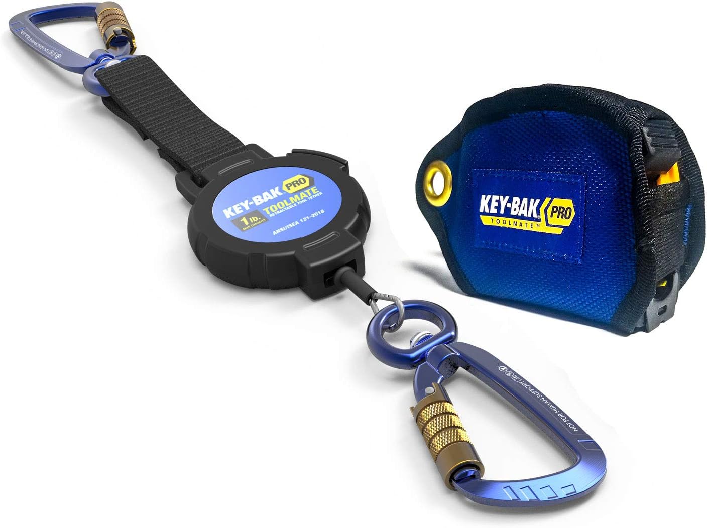 Key-Bak Pro ToolMate 1 lb. Retractable Tool Tether & Tape Measure Shoe Kit (ANSI 121 Certified)
