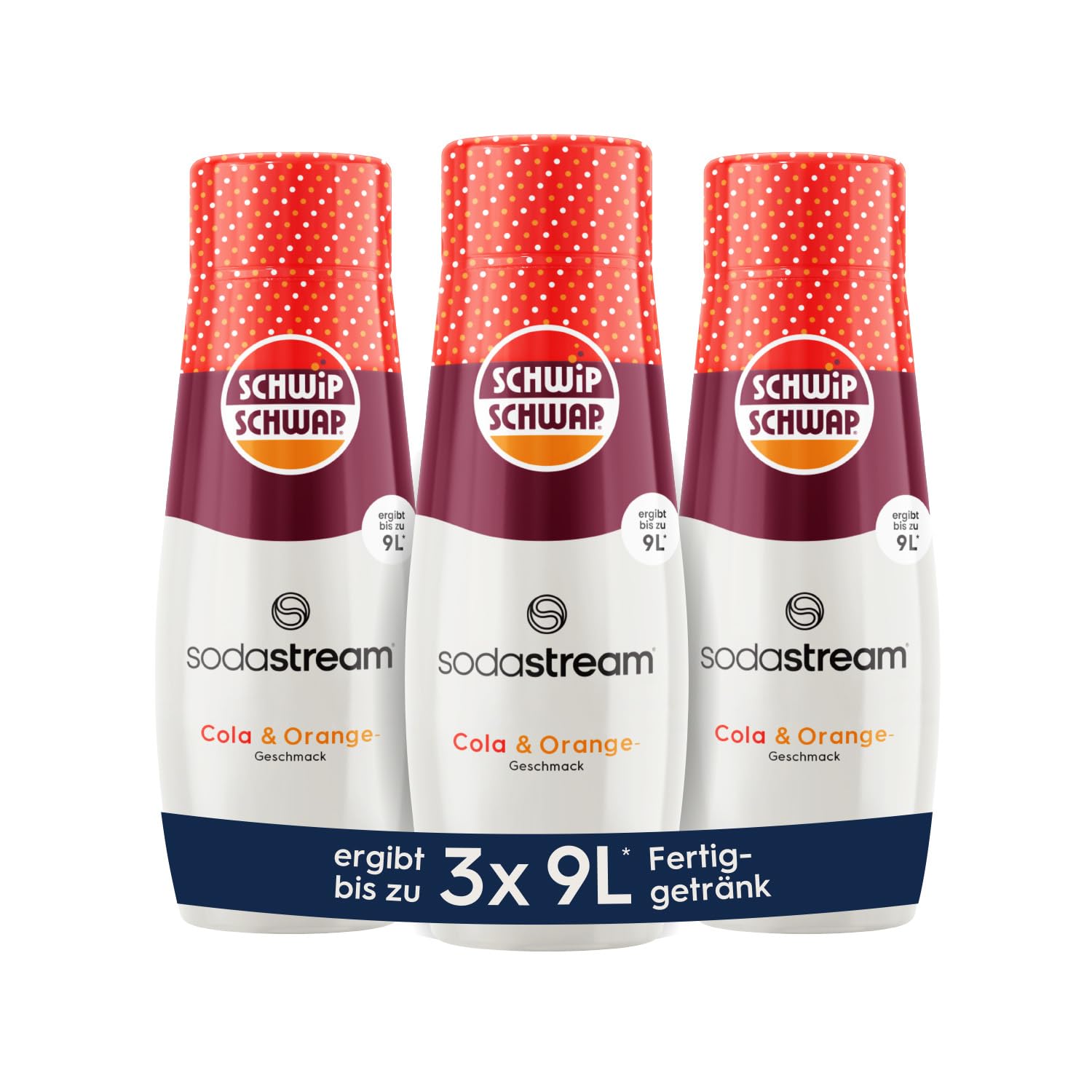 SodaStream Sirup 3x Schwip Schwap - 1x Flasche ergibt 9 Liter Fertiggetränk, Sekundenschnell zubereitet und immer frisch, 440 ml