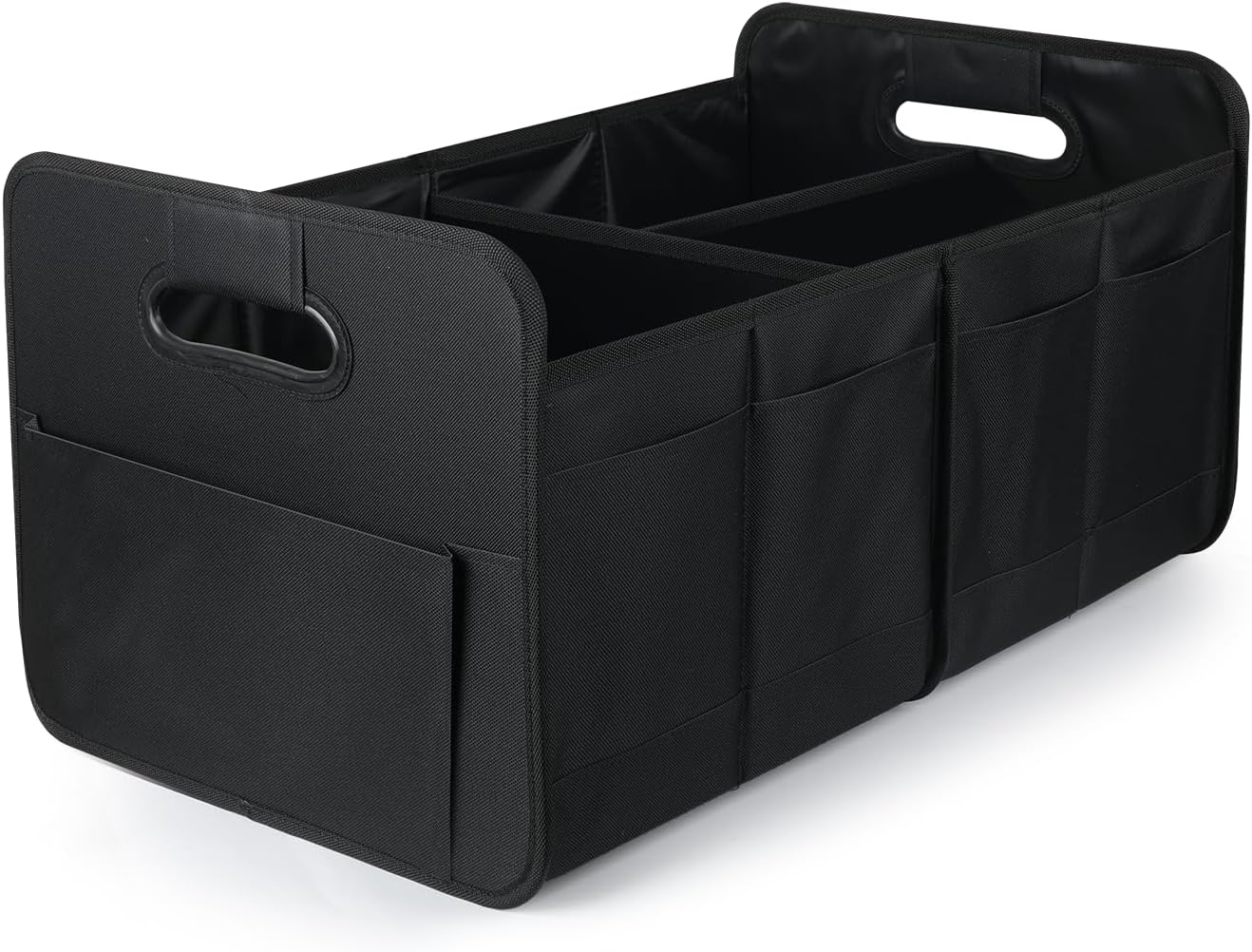 Baytion Car Trunk Organizer, Car Storage Box with Collapsible Multi-Compartment Pockets,Foldable Car Boot Organizer with Large Capacity for Car,Trunk and SUV(Black)