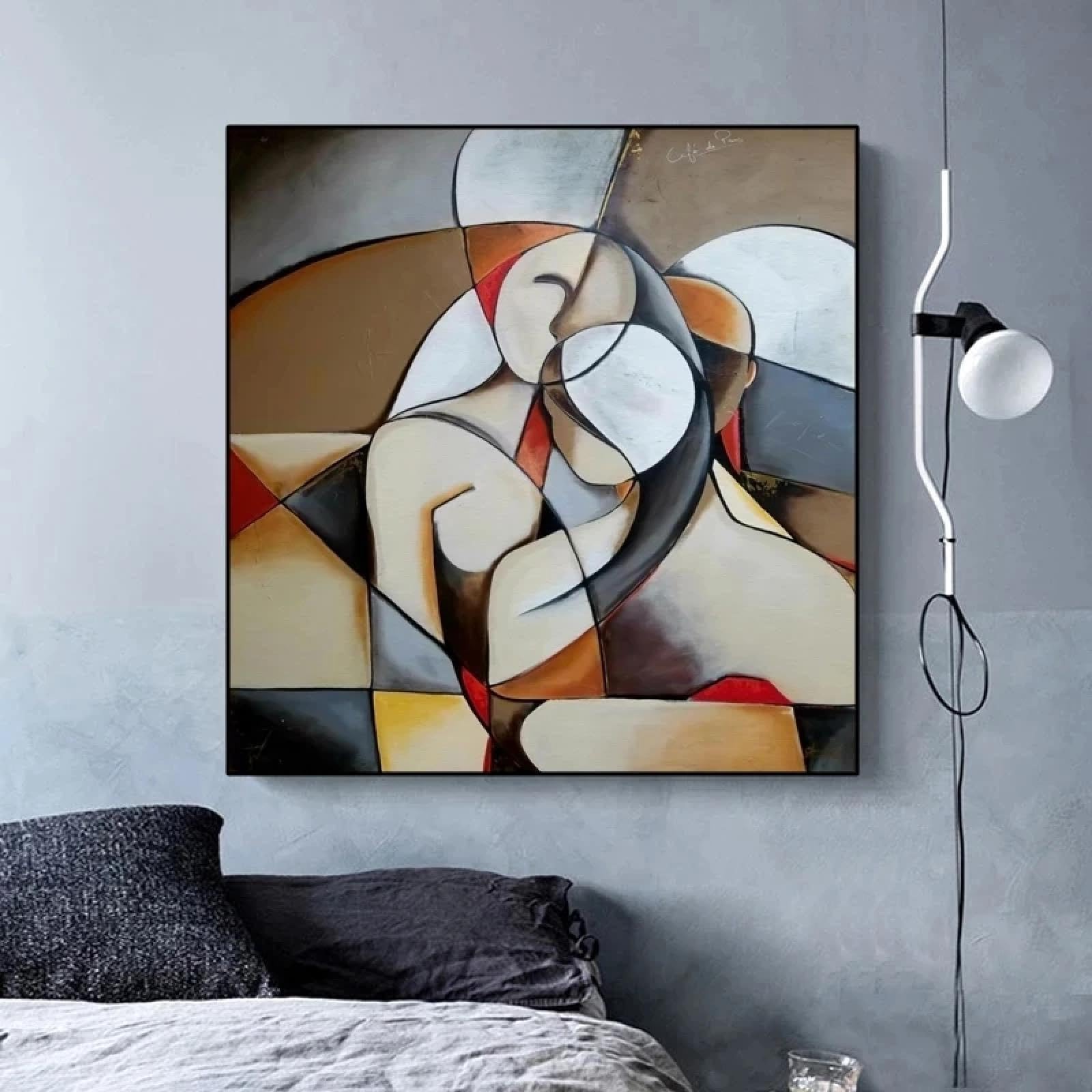 HOLEILUCK Famous Picasso Abstract Dream Woman Painting Woman Canvas Wall Art Living Room Decor Picture Living Room Decoration 30x30cm/12x12in Unframed