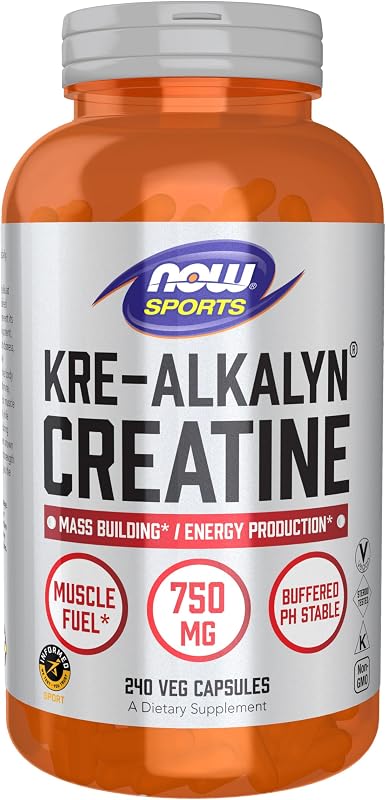 Nutrición Deportiva, Creatina Kre-Alkalyn 750 mg, Construcción Masiva */Producción de Energía *, 240 Cápsulas Vegetales