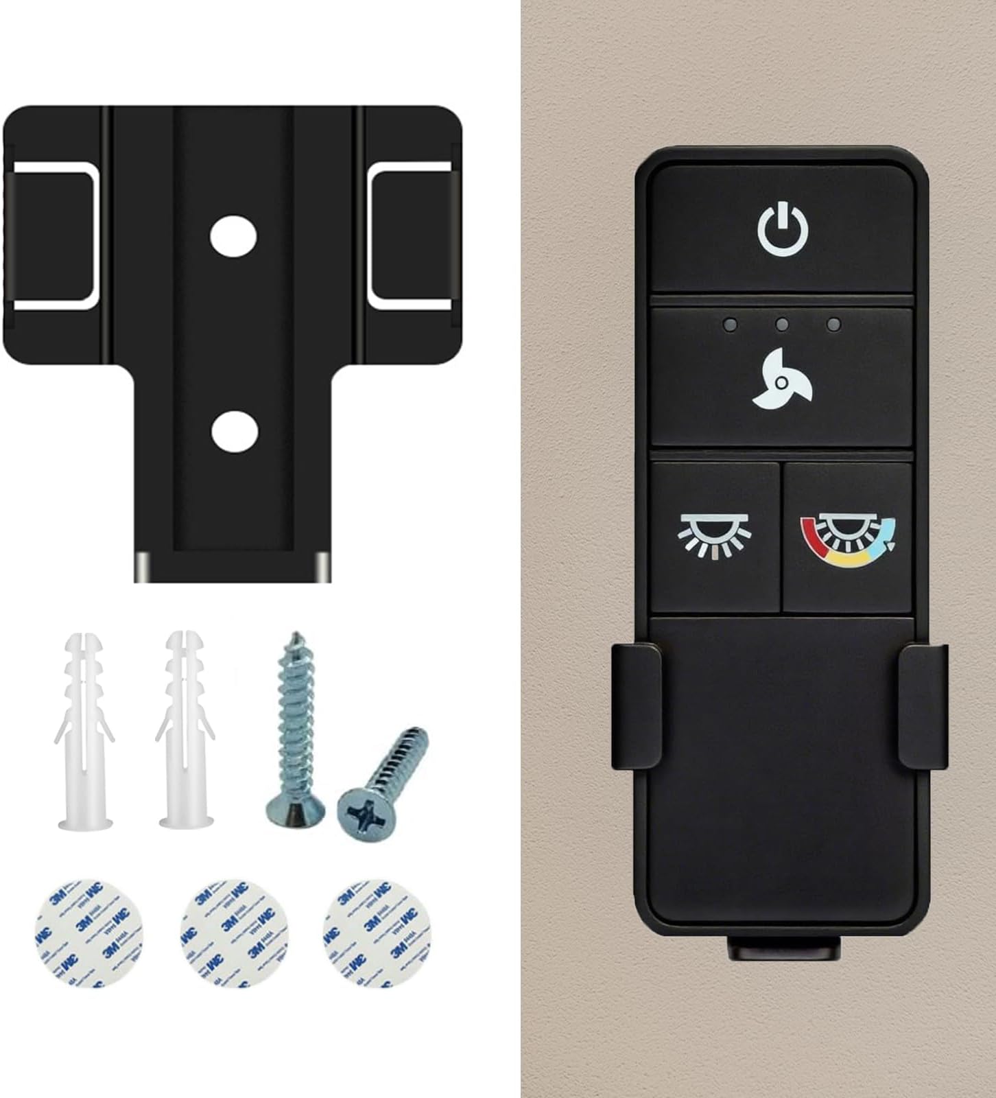 TX028C-S Ceiling Fan Remote Wall Mount Holder for Hampton Bay Home Decorators Collection, Suitable for Remote A25-TX028C-S, KUJCE10318/TR222A, KUJCE10316, TX028/TX028C - Holder Only