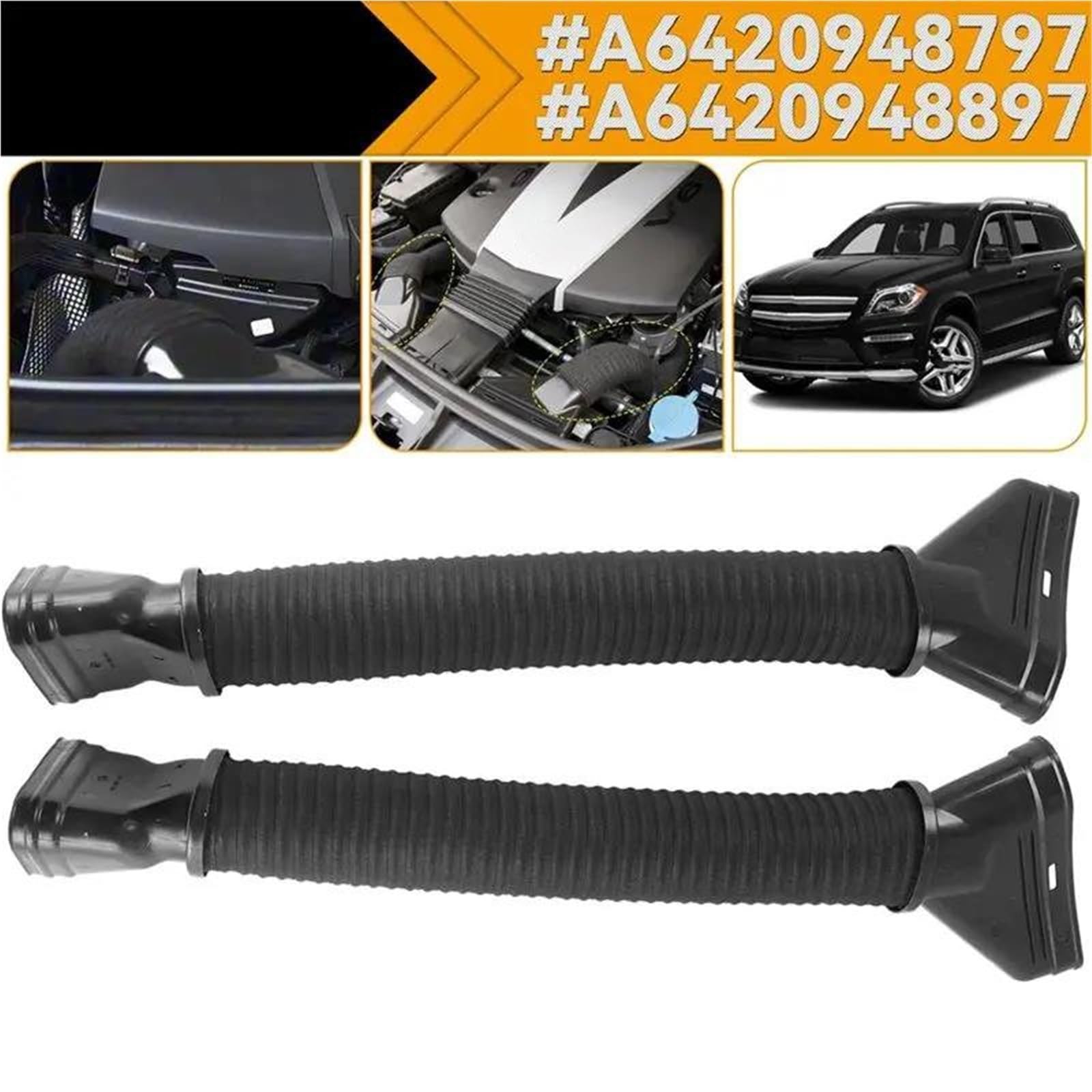 Para Benz ML350 300 GLS350 GL350 500 1 Par L R Manguera Tubo Entrada Aire