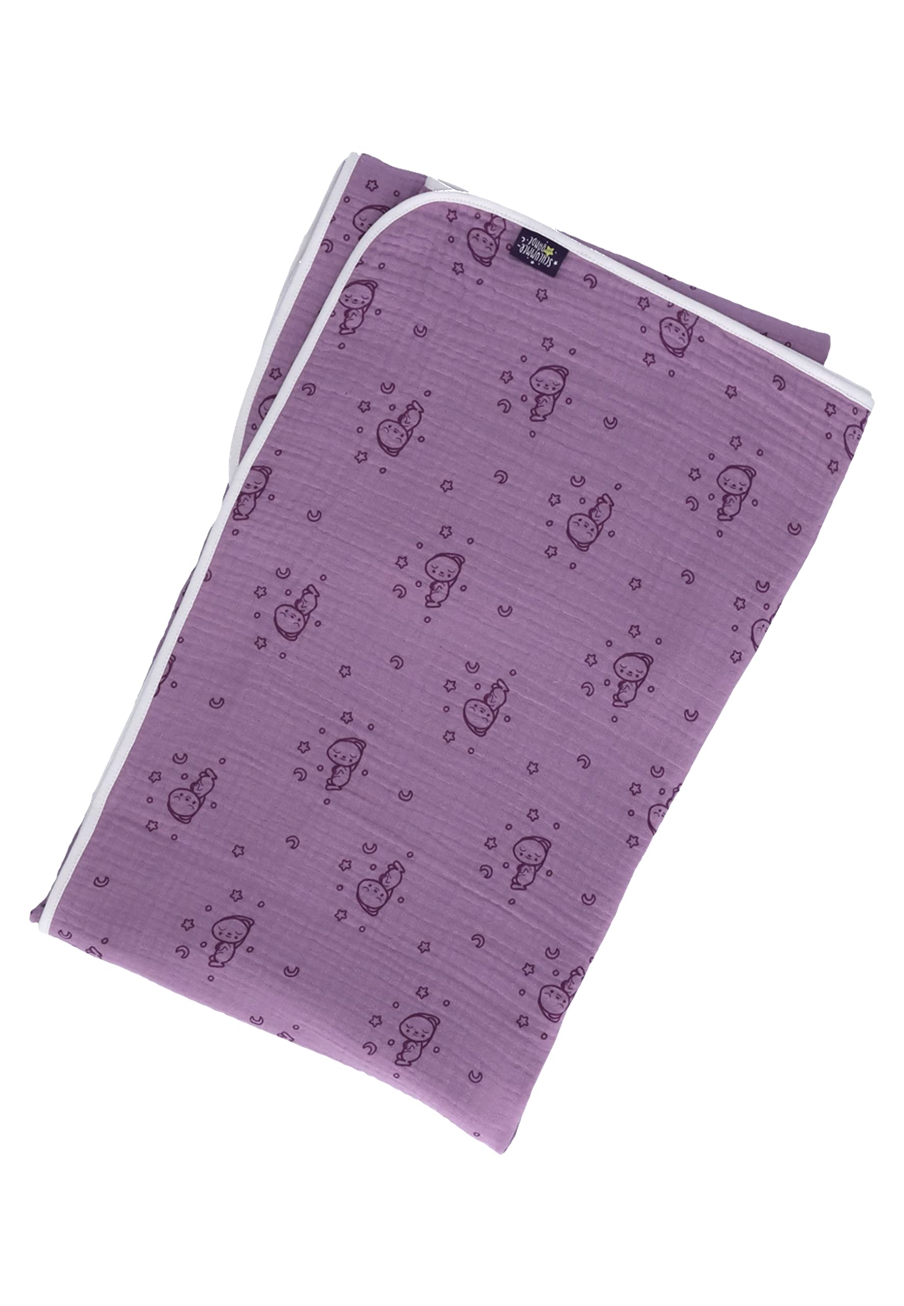 Sterntaler Baby Unisex Cuddly Blanket - Muslin Snooze Bunny Blanket - Purple