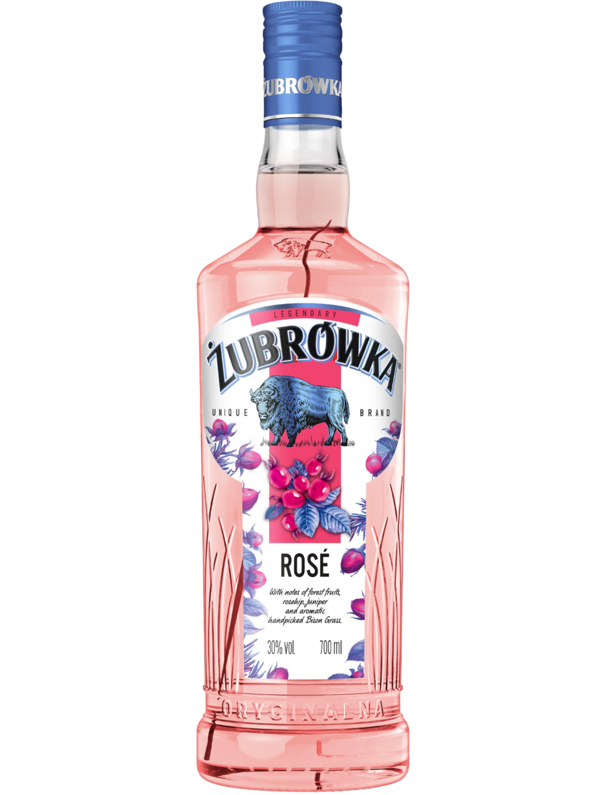 Żubrówka Rosé Liqueur 70 cl 32% ABV Crafted for Bright Fruity Serves