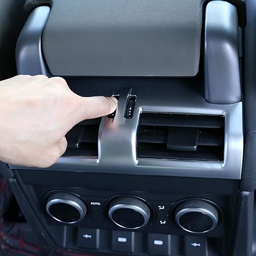 Miniatura 5 de CHEYA Cubierta de marco de ventilación de aire acondicionado para interior de automóvil ABS para Land Rover Defender 90 110 130 2020-2021 Accesorios